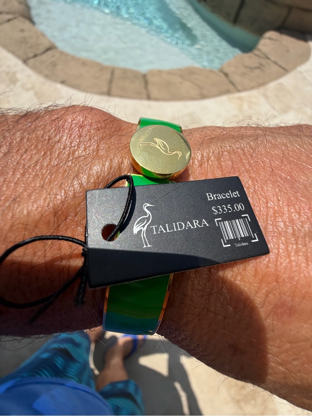 Talidara Green Designer and Gold Bracelet Smart Wearable Cuff